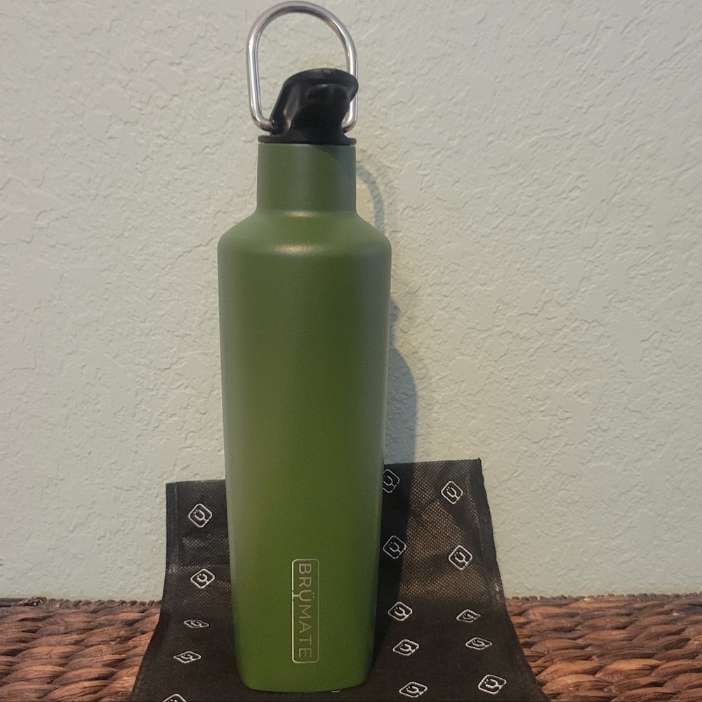 Brumate ReHydration Mini Water Bottle 16oz in OD Green NWOT